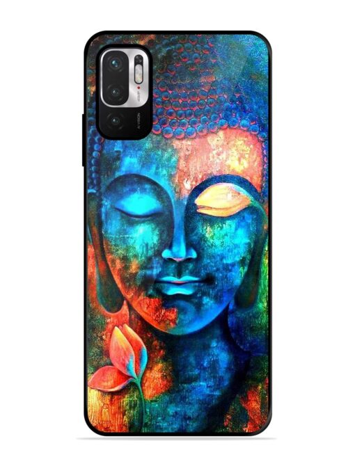 Buddha Painting Glossy Metal Phone Cover for Xiaomi Redmi Note 10T (5G) Zapvi