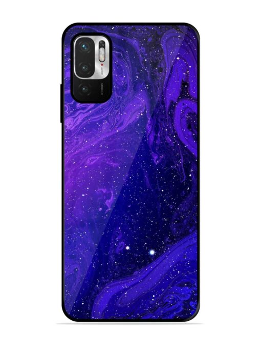 Galaxy Acrylic Abstract Art Glossy Metal Phone Cover for Xiaomi Redmi Note 10T (5G)