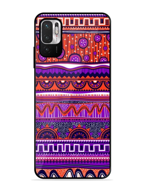 Ethnic Seamless Pattern Glossy Metal TPU Phone Cover for Xiaomi Redmi Note 10T (5G)