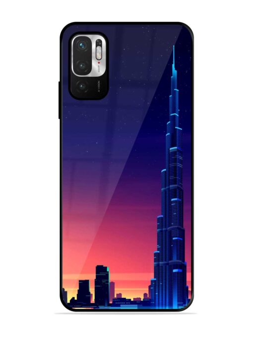 Burj Khalifa Abstract Glossy Metal Phone Cover for Xiaomi Redmi Note 10T (5G)