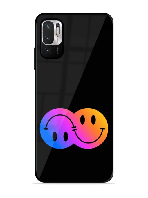 Gradient Smile Art Glossy Metal TPU Phone Cover for Xiaomi Redmi Note 10T (5G)