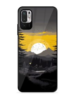 Sunset Vector Glossy Metal Phone Cover for Xiaomi Redmi Note 10T (5G)