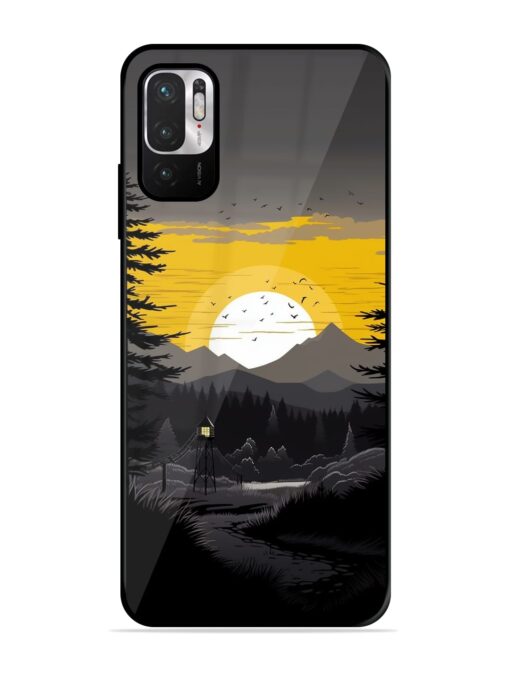 Sunset Vector Glossy Metal Phone Cover for Xiaomi Redmi Note 10T (5G)