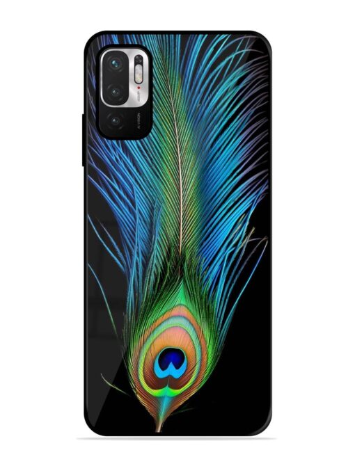 Peacock Feather Glossy Metal TPU Phone Cover for Xiaomi Redmi Note 10T (5G) Zapvi