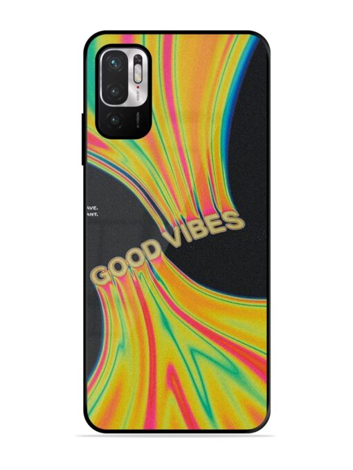 Good Vibes Glossy Metal Phone Cover for Xiaomi Redmi Note 10T (5G) Zapvi