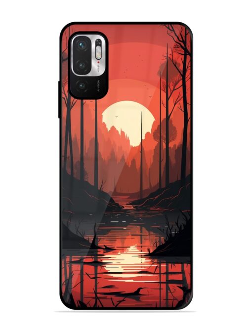 Natural Landscape Glossy Metal Phone Cover for Xiaomi Redmi Note 10T (5G)