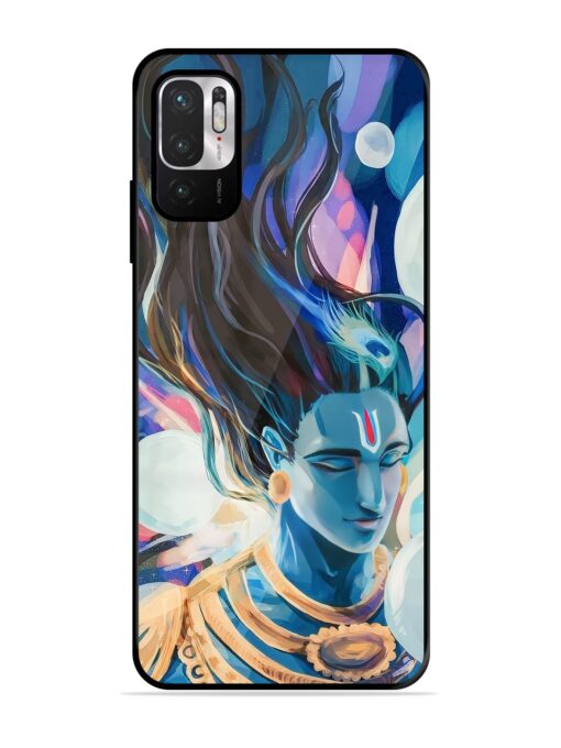 Bhagwan Sri Krishna Glossy Metal Phone Cover for Xiaomi Redmi Note 10T (5G) Zapvi