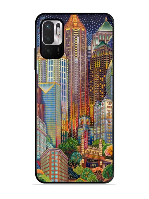 Cityscapes Art Glossy Metal Phone Cover for Xiaomi Redmi Note 10T (5G) Zapvi