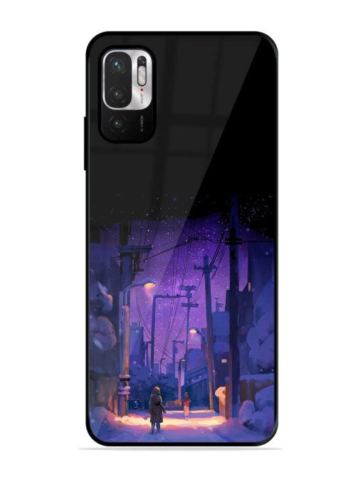 Winter Anime Art Glossy Metal Phone Cover for Xiaomi Redmi Note 10T (5G)