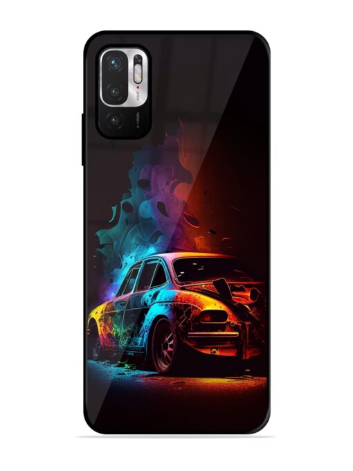 High Classic Car Art Glossy Metal Phone Cover for Xiaomi Redmi Note 10T (5G) Zapvi