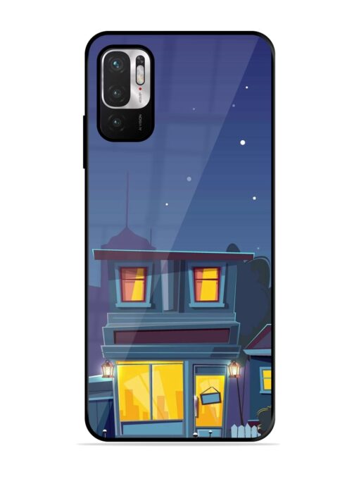 Vector Night House Glossy Metal Phone Cover for Xiaomi Redmi Note 10T (5G)