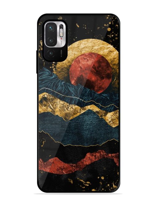 Gold Painting View Glossy Metal Phone Cover for Xiaomi Redmi Note 10T (5G) Zapvi