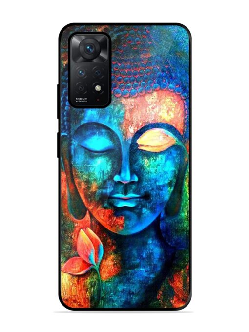 Buddha Painting Glossy Metal Phone Cover for Xiaomi Redmi Note 11