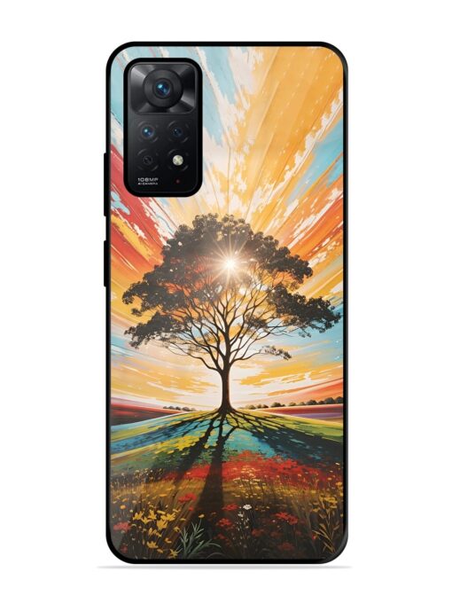 Abstract Tree Colorful Art Glossy Metal Phone Cover for Xiaomi Redmi Note 11 Zapvi