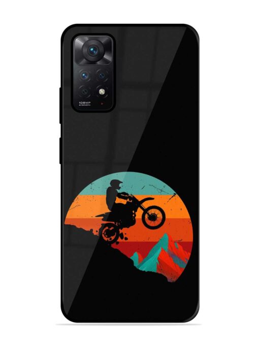 Mountain Bike Glossy Metal Phone Cover for Xiaomi Redmi Note 11 Pro (4G)