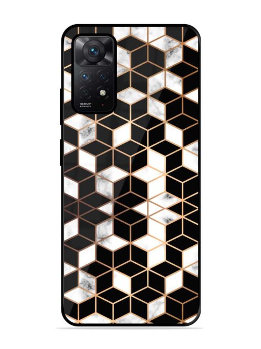 Vector Marble Texture Glossy Metal Phone Cover for Xiaomi Redmi Note 11 Pro (4G)