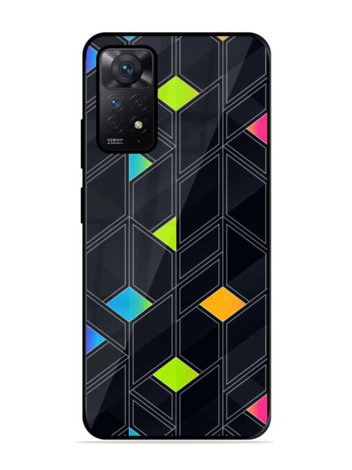 Abstract Mosaic Seamless Glossy Metal Phone Cover for Xiaomi Redmi Note 11 Pro (4G)