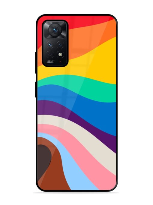 Minimal Pride Art Glossy Metal Phone Cover for Xiaomi Redmi Note 11 Pro (4G)