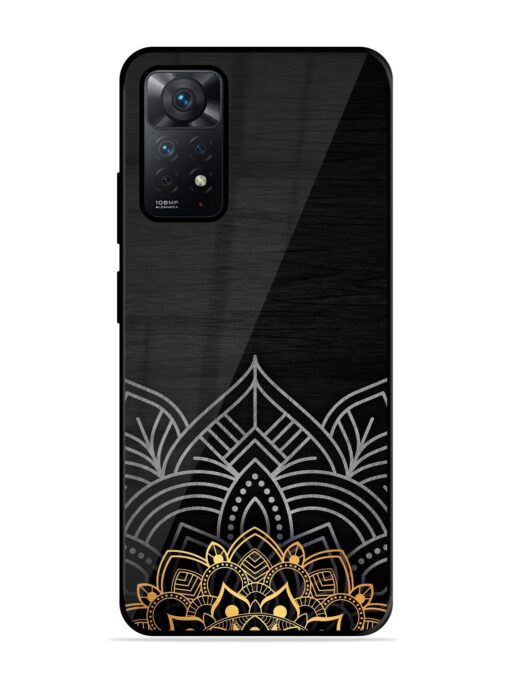 Decorative Golden Pattern Glossy Metal Phone Cover for Xiaomi Redmi Note 11 Pro (4G)