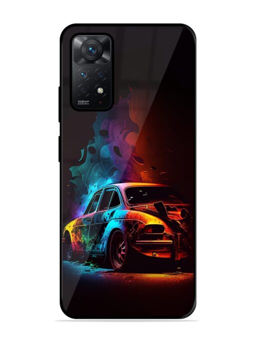 High Classic Car Art Glossy Metal Phone Cover for Xiaomi Redmi Note 11 Pro (4G)