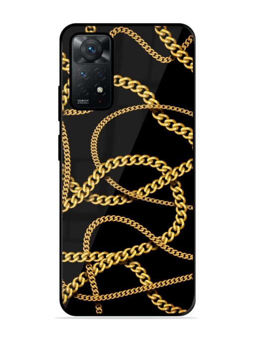 Decorative Golde Chain Glossy Metal Phone Cover for Xiaomi Redmi Note 11S