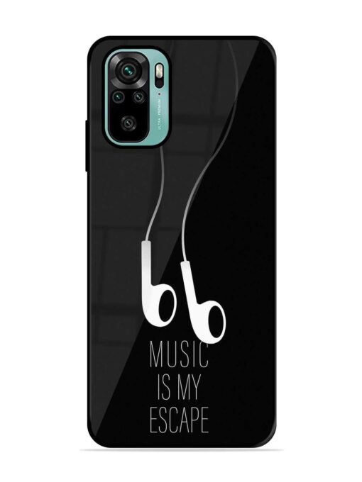 Music Is My Escape Glossy Metal Phone Cover for Xiaomi Redmi Note 11 Se