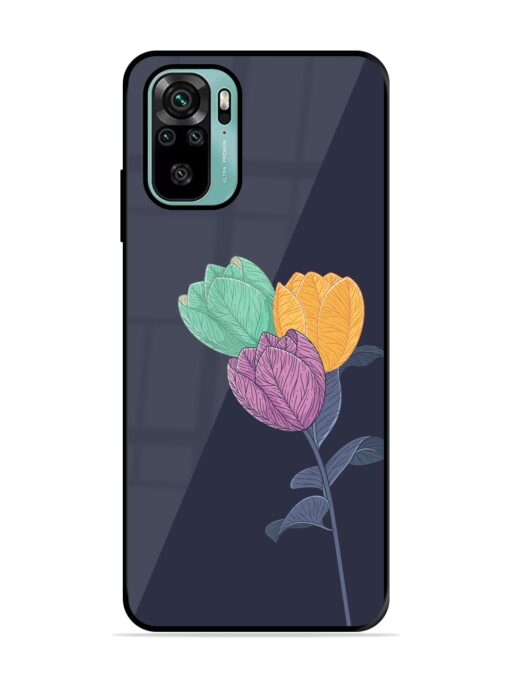 Flower Vector Glossy Metal Phone Cover for Xiaomi Redmi Note 11 Se Zapvi