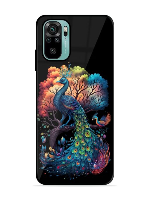 Peacock Tree Art Glossy Metal Phone Cover for Xiaomi Redmi Note 11 Se Zapvi