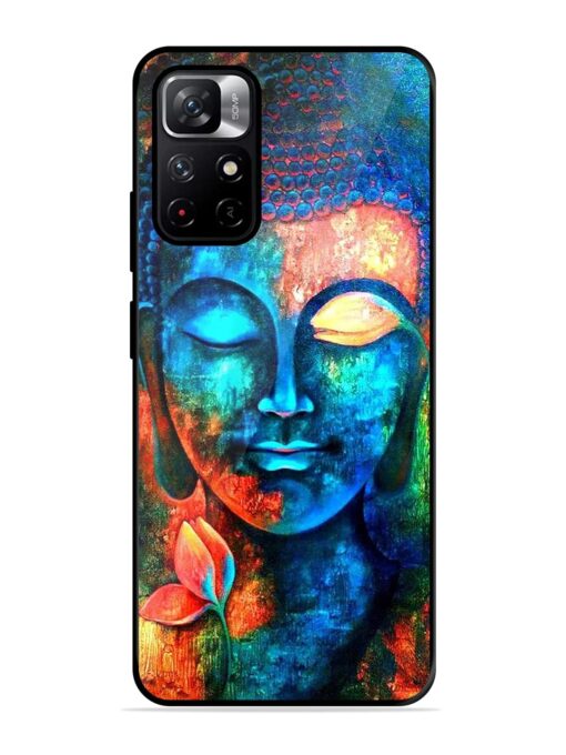 Buddha Painting Glossy Metal Phone Cover for Xiaomi Redmi Note 11T (5G) Zapvi