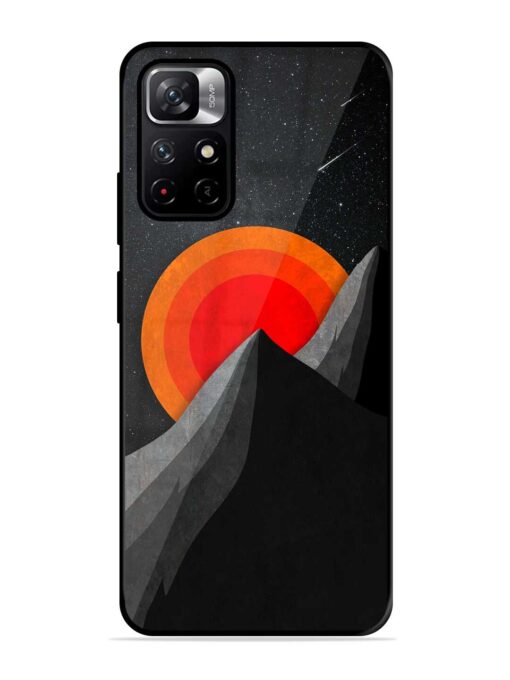 Black Mountain Glossy Metal Phone Cover for Xiaomi Redmi Note 11T (5G) Zapvi