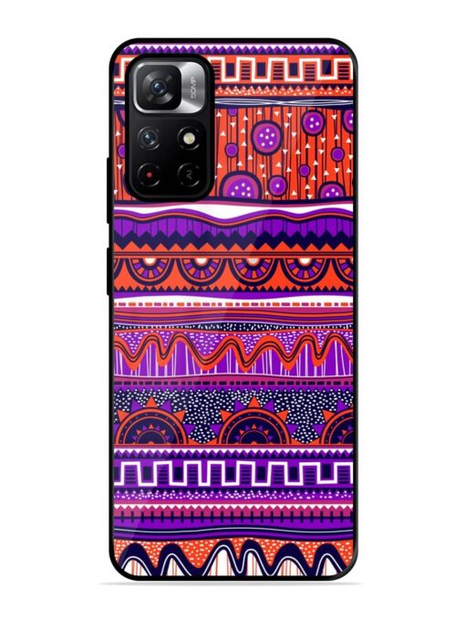 Ethnic Seamless Pattern Glossy Metal TPU Phone Cover for Xiaomi Redmi Note 11T (5G) Zapvi