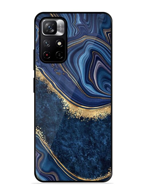 Abstract Background Blue Glossy Metal TPU Phone Cover for Xiaomi Redmi Note 11T (5G) Zapvi