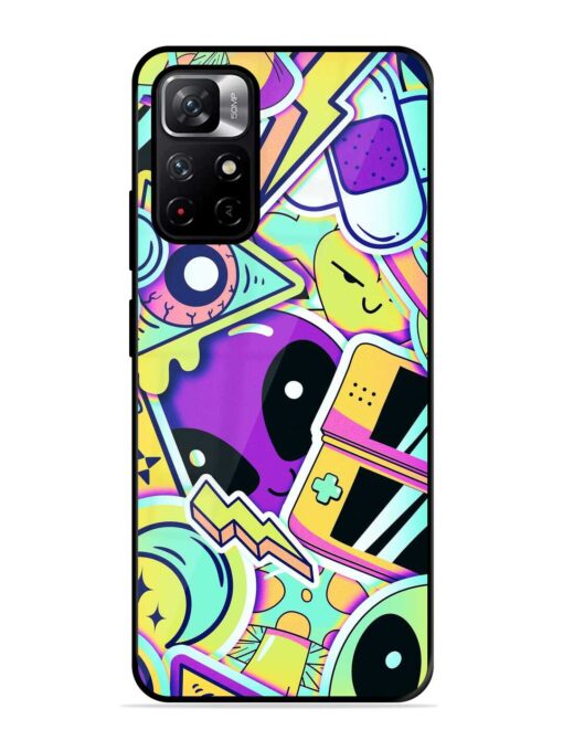 Scratch Art Glossy Metal Phone Cover for Xiaomi Redmi Note 11T (5G) Zapvi