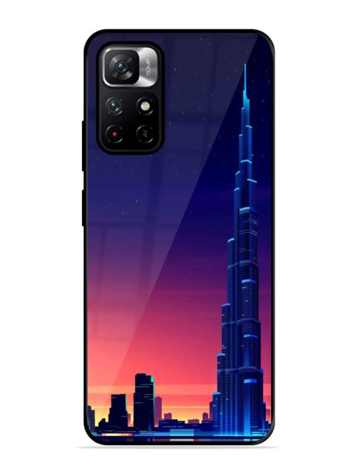 Burj Khalifa Abstract Glossy Metal Phone Cover for Xiaomi Redmi Note 11T (5G)