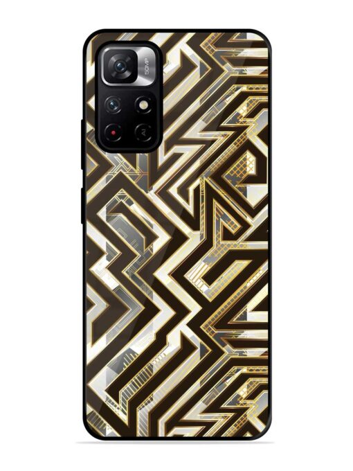 Technology Geometric Seamless Glossy Metal Phone Cover for Xiaomi Redmi Note 11T (5G) Zapvi