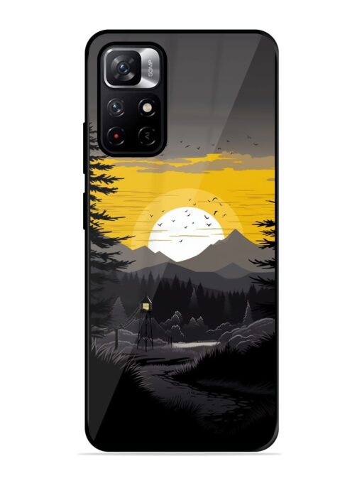 Sunset Vector Glossy Metal Phone Cover for Xiaomi Redmi Note 11T (5G)