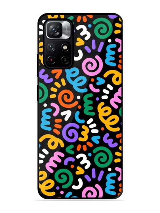 Colorful Seamless Vector Glossy Metal Phone Cover for Xiaomi Redmi Note 11T (5G)