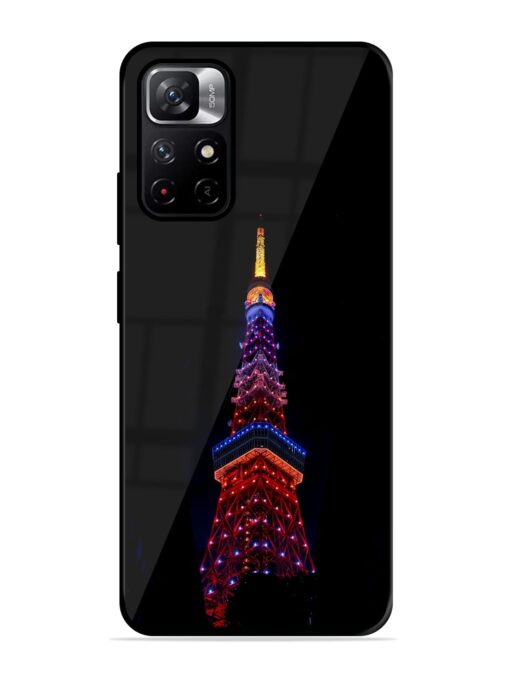 Eiffel Tower Night View Glossy Metal Phone Cover for Xiaomi Redmi Note 11T (5G) Zapvi