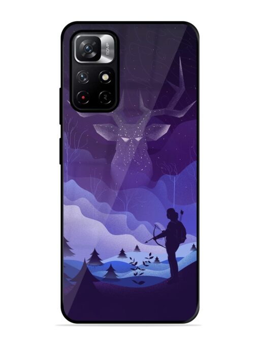 Deer Forest River Glossy Metal Phone Cover for Xiaomi Redmi Note 11T (5G) Zapvi