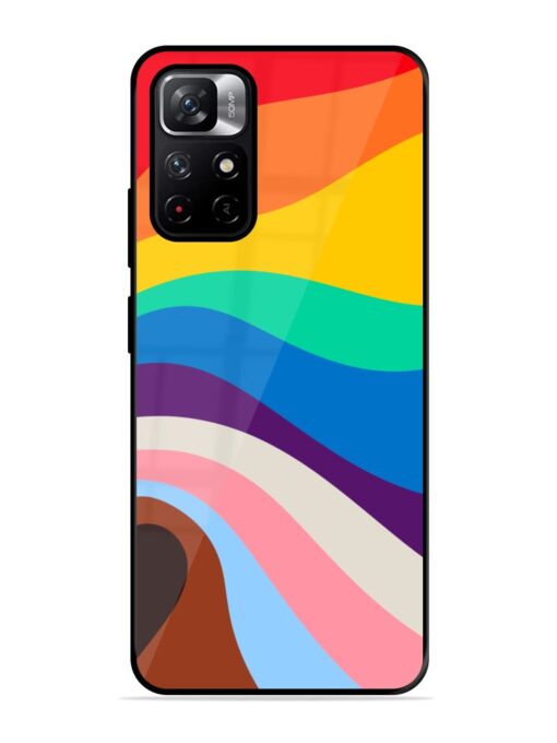 Minimal Pride Art Glossy Metal Phone Cover for Xiaomi Redmi Note 11T (5G) Zapvi