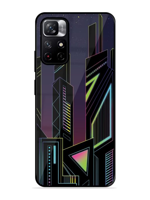 Neon Dreamscape Glossy Metal Phone Cover for Xiaomi Redmi Note 11T (5G) Zapvi