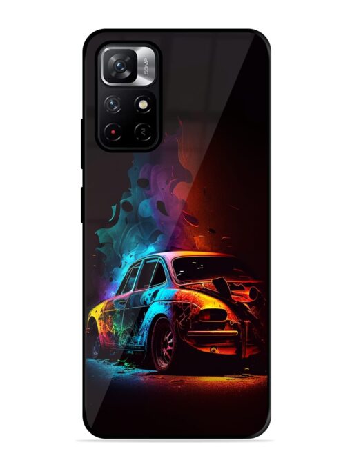 High Classic Car Art Glossy Metal Phone Cover for Xiaomi Redmi Note 11T (5G) Zapvi