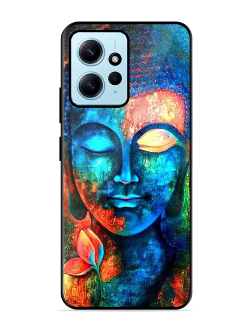 Buddha Painting Glossy Metal Phone Cover for Xiaomi Redmi Note 12 (4G)