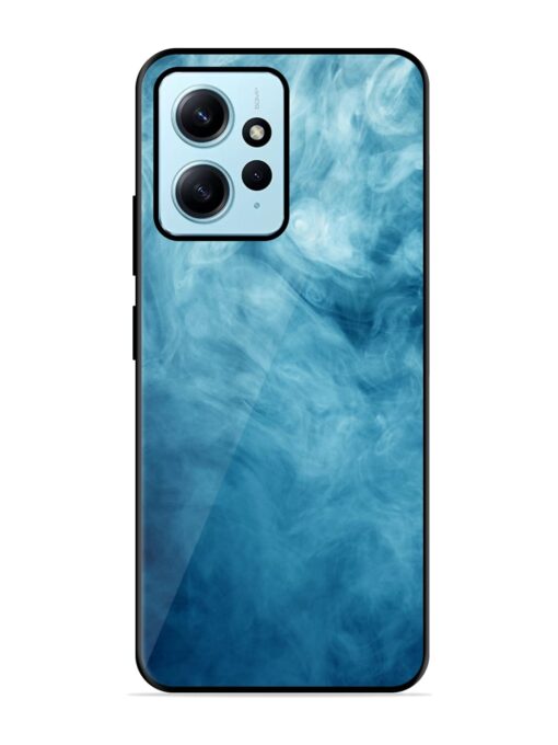 Blue Smoke Art Glossy Metal Phone Cover for Xiaomi Redmi Note 12 (4G)