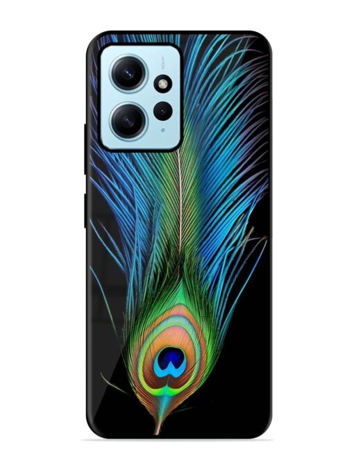 Peacock Feather Glossy Metal TPU Phone Cover for Xiaomi Redmi Note 12 (4G)