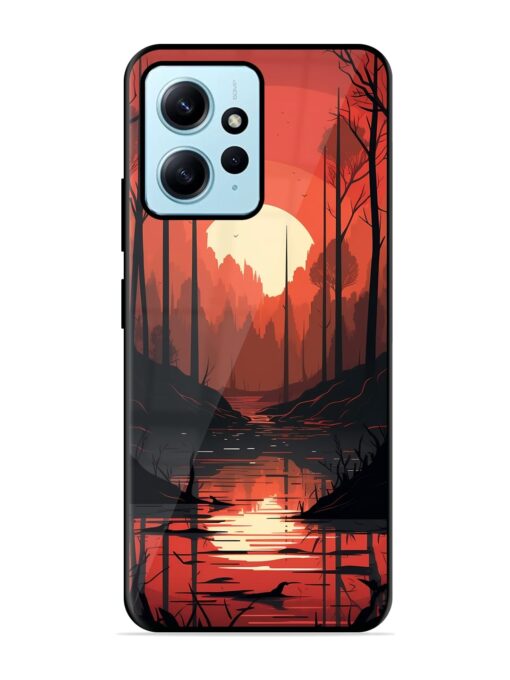 Natural Landscape Glossy Metal Phone Cover for Xiaomi Redmi Note 12 (4G)