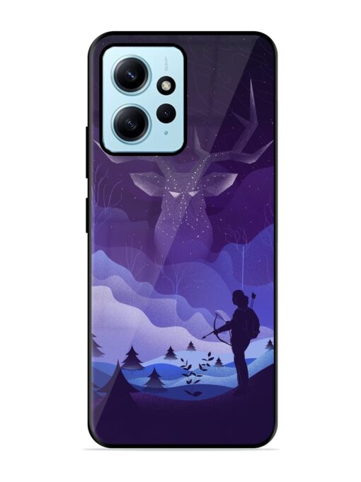 Deer Forest River Glossy Metal Phone Cover for Xiaomi Redmi Note 12 (4G)