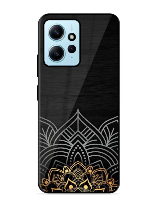 Decorative Golden Pattern Glossy Metal Phone Cover for Xiaomi Redmi Note 12 (4G)