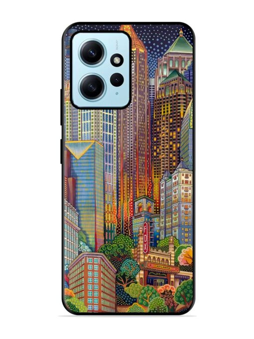 Cityscapes Art Glossy Metal Phone Cover for Xiaomi Redmi Note 12 (4G)