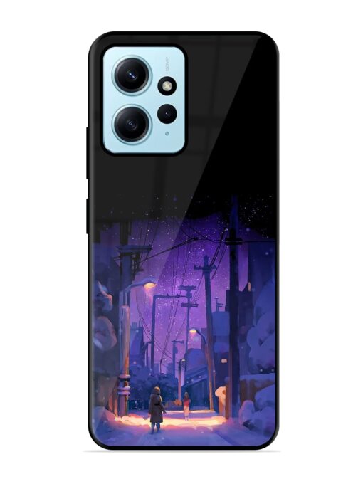 Winter Anime Art Glossy Metal Phone Cover for Xiaomi Redmi Note 12 (4G) Zapvi